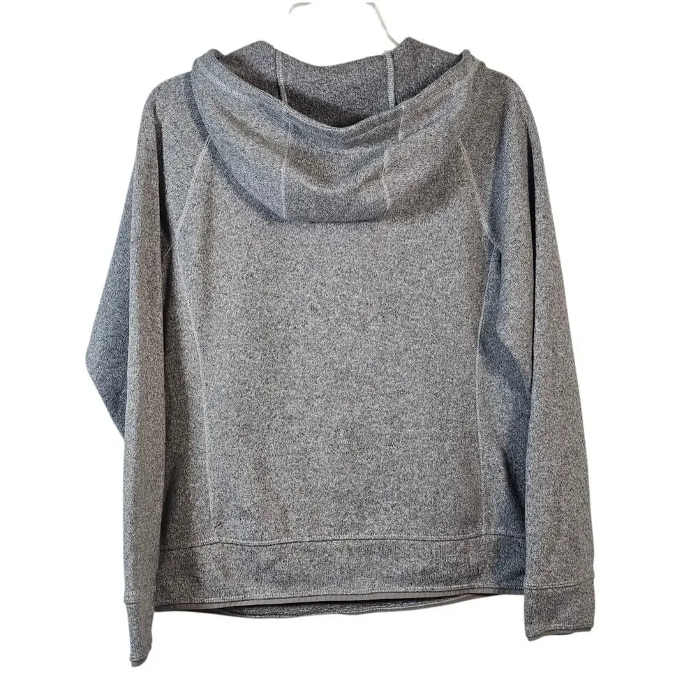 The North Face Hoodie Womens Large Gray 1/2 Zip Pullover Sweater Fleece Hiking - Picture 2 of 5